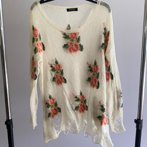 Floral Knitted Top